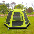 Outdoor Double Layer Big Tent, 3-4 Person Full Auto Camping Tent, Telescopic Aluminum Rod Tents